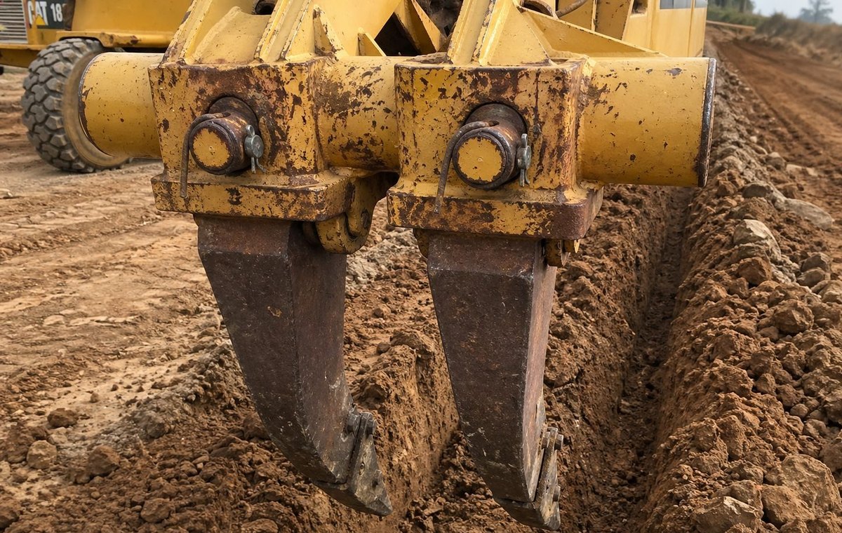 Heavy equipment ripper attachment