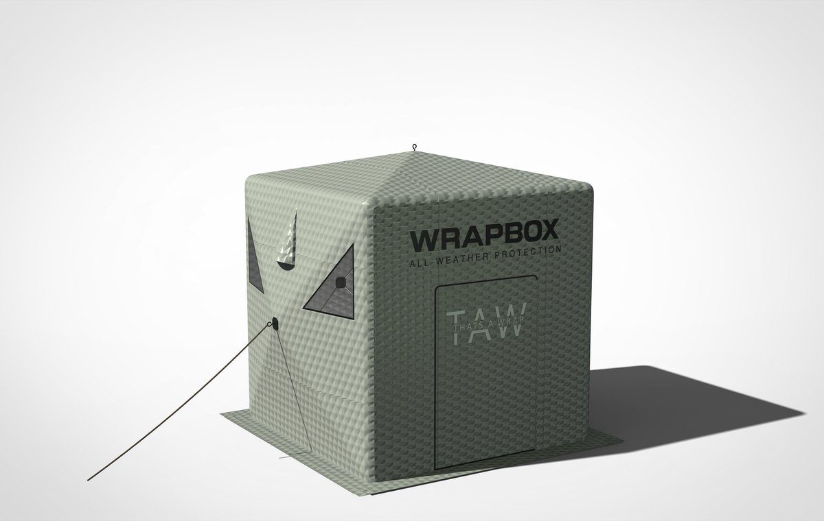 Storage tent CAD render